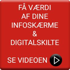 Knap med teksten - få værdi af dine infoskærme og digitalskilte